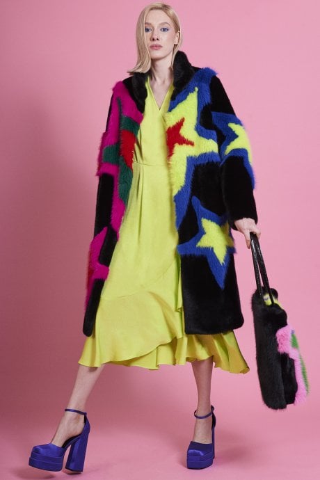 Handmade Bamboo Faux Fur Star Coat