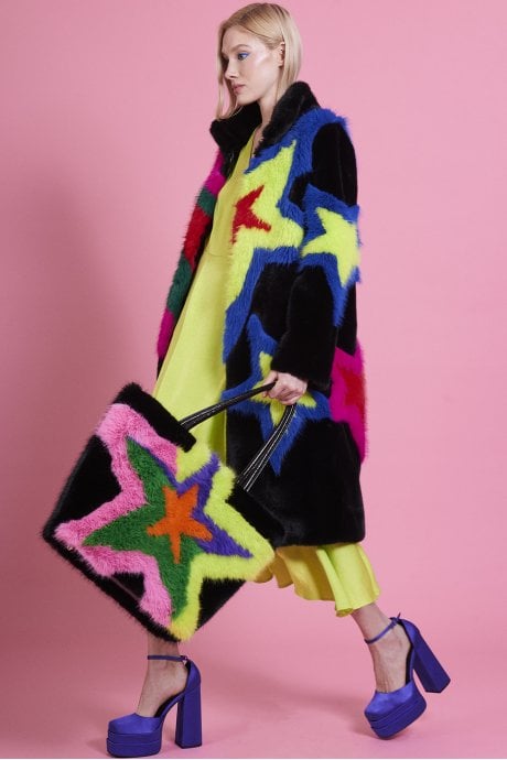 Handmade Bamboo Faux Fur Star Coat