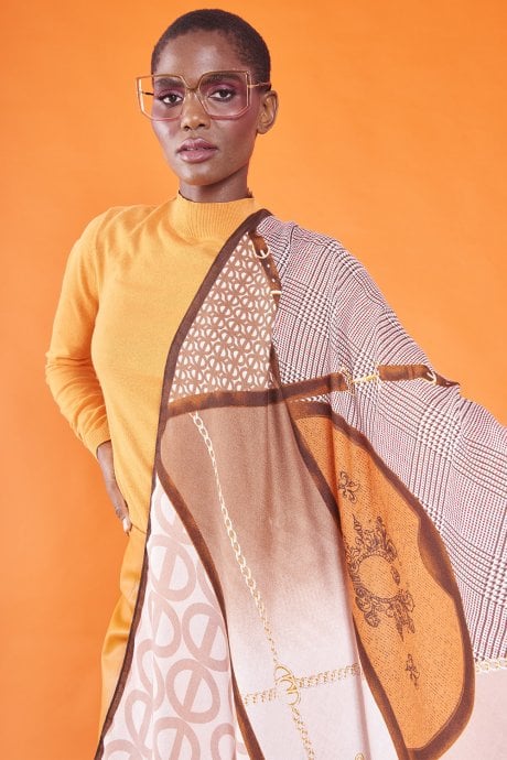 JAYLEY Abstract Cashmere Blend Wrap