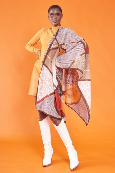 JAYLEY Abstract Cashmere Blend Wrap