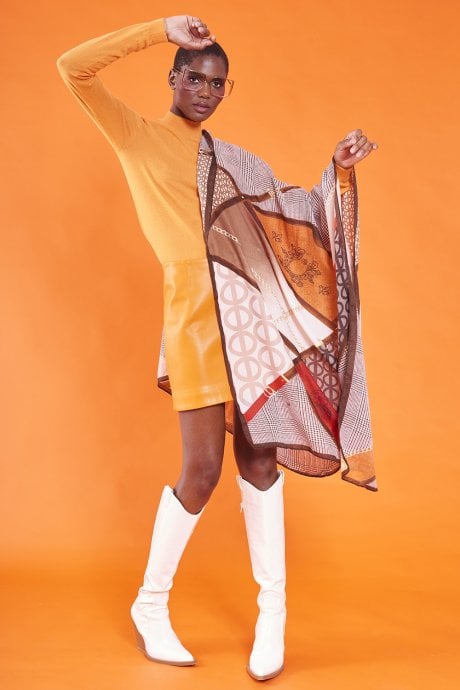 JAYLEY Abstract Cashmere Blend Wrap