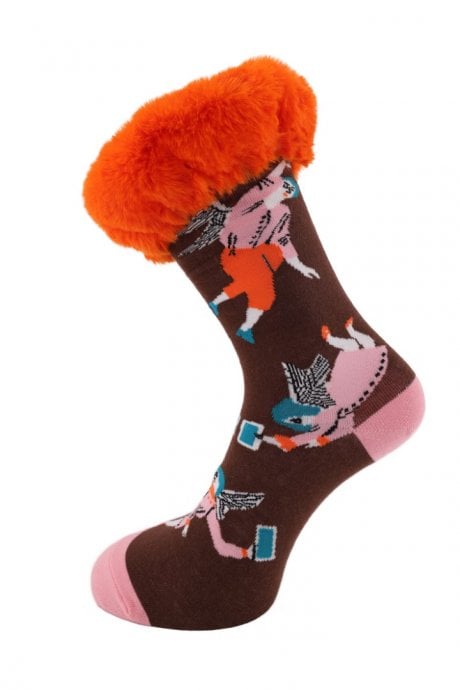 JAYLEY Angel with Ipad Socks with Faux Fur Cuff