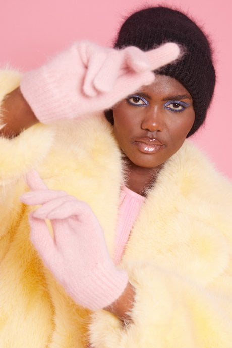 JAYLEY Baby Pink Cashmere Blend Gloves