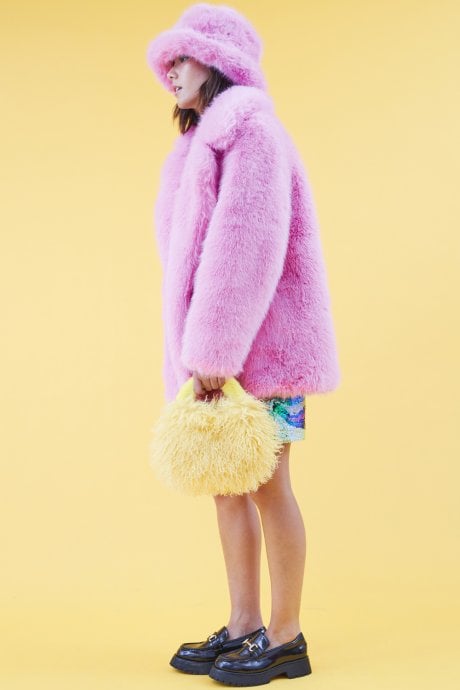 JAYLEY Bamboo Eco Faux Fur Bag