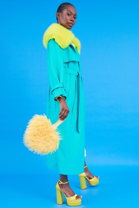 JAYLEY Bamboo Eco Faux Fur Bag