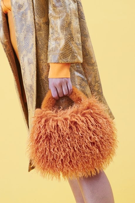 JAYLEY Bamboo Eco Faux Fur Bag