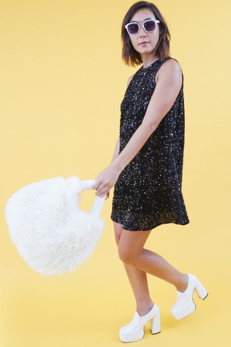 JAYLEY Bamboo Eco Faux Fur Bag