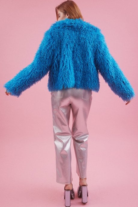 JAYLEY Bamboo Lyocell Knitted Vegan Faux Shearling Jacket