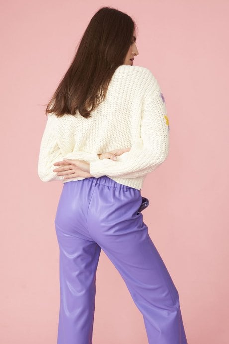 JAYLEY Banana Peel Embroidered Pineapple Jumper