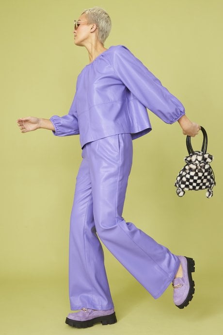 JAYLEY Black And White Checkered Faux Fur Bag Faux Fur Bag