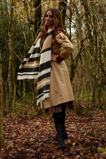 JAYLEY Black Cashmere Blend Wrap