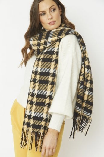JAYLEY Black Cashmere Blend Wrap