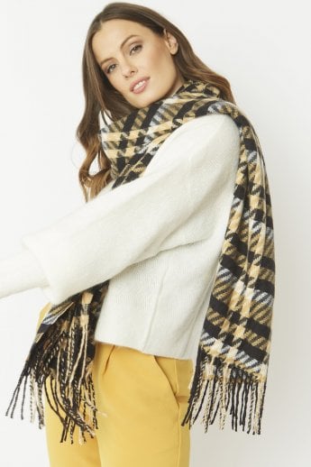 JAYLEY Black Cashmere Blend Wrap