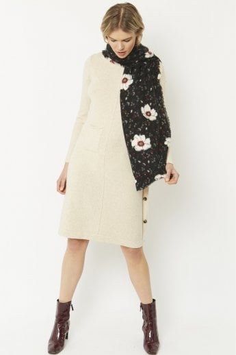 JAYLEY Black Cashmere Blend Wrap