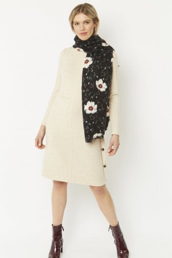 JAYLEY Black Cashmere Blend Wrap