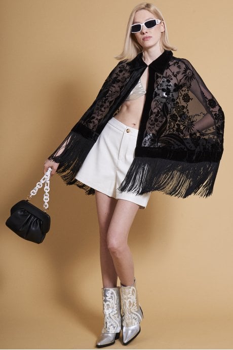 JAYLEY Black Charlotte ECO Leather Clutch And Shoulder Handbag