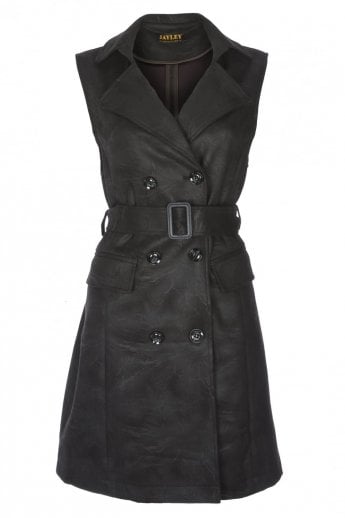 JAYLEY Black Faux Suede Gilet | Waistcoat
