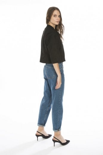 JAYLEY Black Faux Suede Jacket