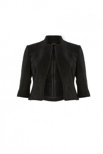 JAYLEY Black Faux Suede Jacket