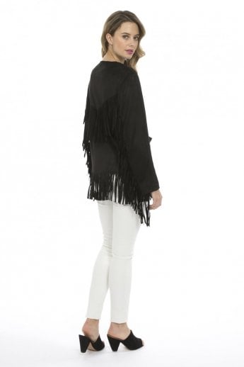 JAYLEY Black Faux Suede Jacket