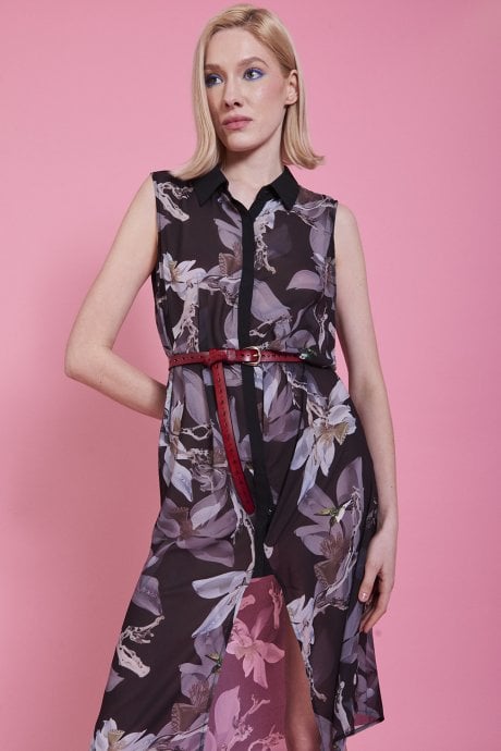JAYLEY Black Floral Dress
