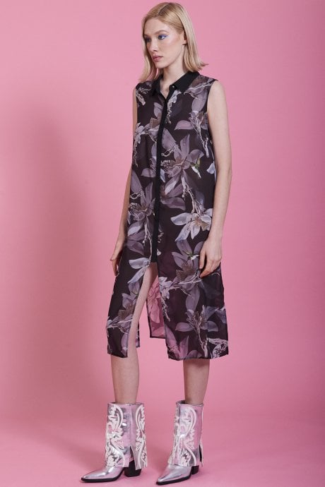 JAYLEY Black Floral Dress