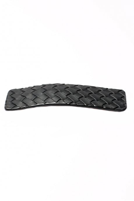 JAYLEY Black Handmade Leather Hair Clip