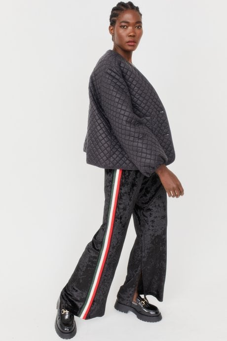 JAYLEY Black Quilted oversized Down Jacket