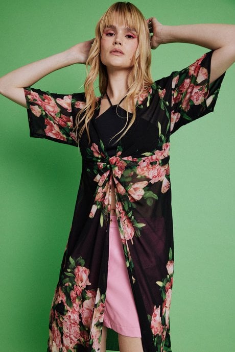 JAYLEY Black Silk Blend Dress