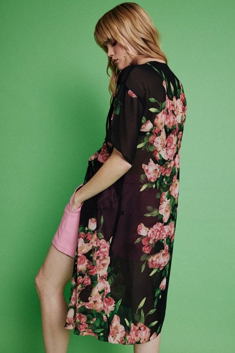 JAYLEY Black Silk Blend Dress