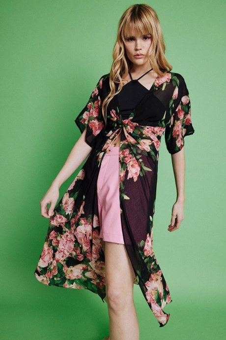 JAYLEY Black Silk Blend Dress