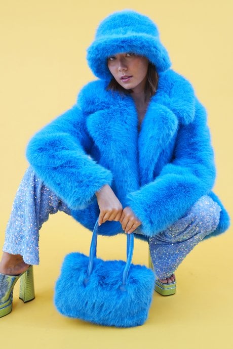 JAYLEY Blue Eco Bamboo Bucket Hat