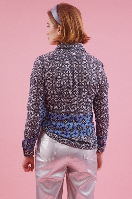 JAYLEY Blue Faux Leather Headband