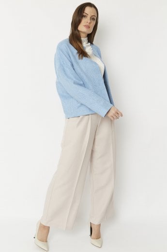 JAYLEY Blue Faux Suede Jacket