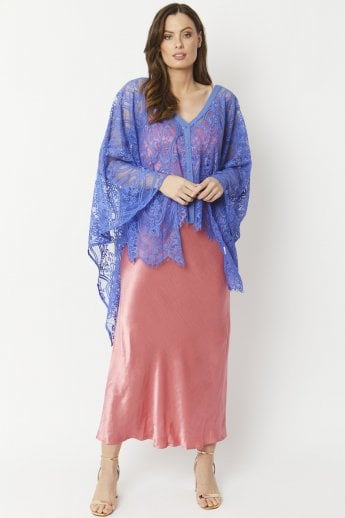 JAYLEY Blue Lace Poncho