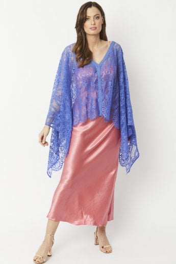 JAYLEY Blue Lace Poncho