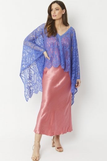 JAYLEY Blue Lace Poncho