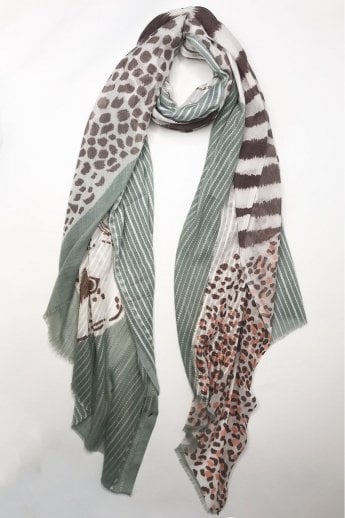 JAYLEY Blue Luxury Cashmere Silk Blend Wrap