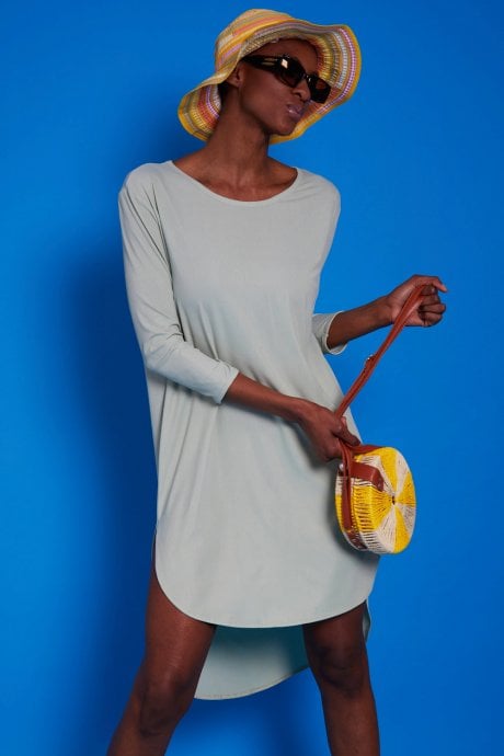 JAYLEY Blue Silk Blend Elle Dress