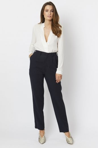 JAYLEY Blue Silk Blend Trousers