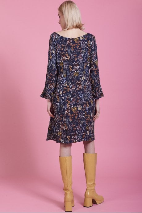 JAYLEY Blue Silk Cotton Dress