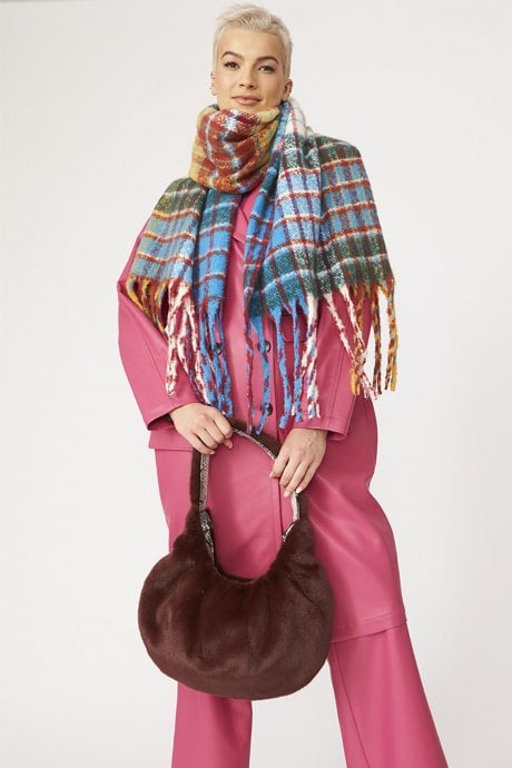 JAYLEY Brown Faux Fur Bag