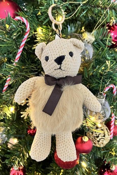 JAYLEY Brown Faux Fur Teddy Bear