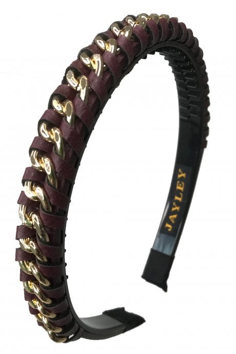 JAYLEY Brown Silk Blend Headband