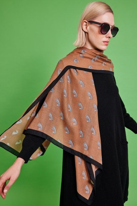 JAYLEY Cashmere and Silk Blend Multiway Wrap