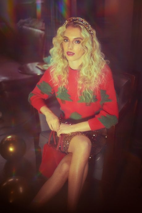 JAYLEY Cashmere Blend Christmas Tree Jumper