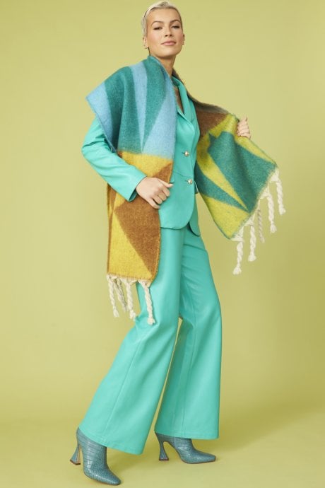 JAYLEY Cashmere Blend Geometric Wrap