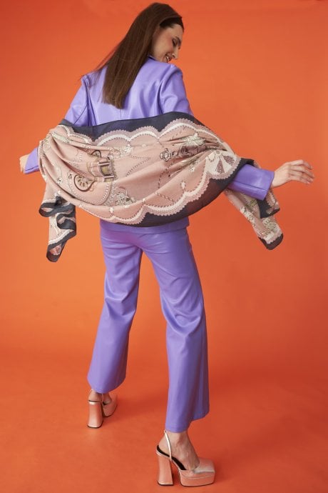 JAYLEY Cashmere Blend Leopard Print Oversized Scarf