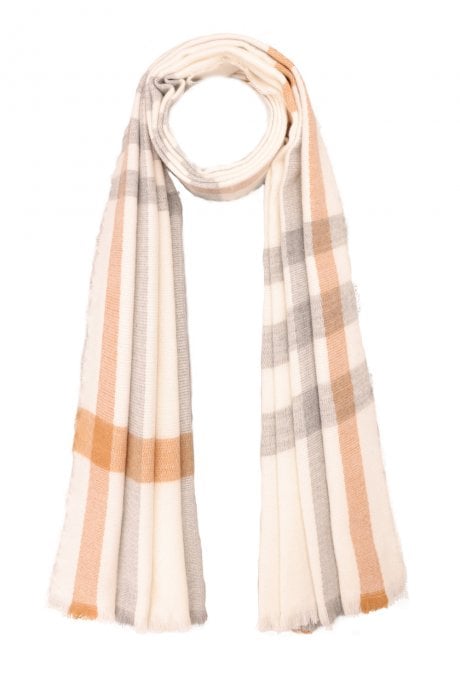JAYLEY Cashmere Blend Mare Check Wrap