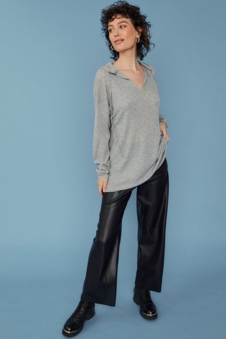 JAYLEY Cashmere Blend Ribbed Hoodie